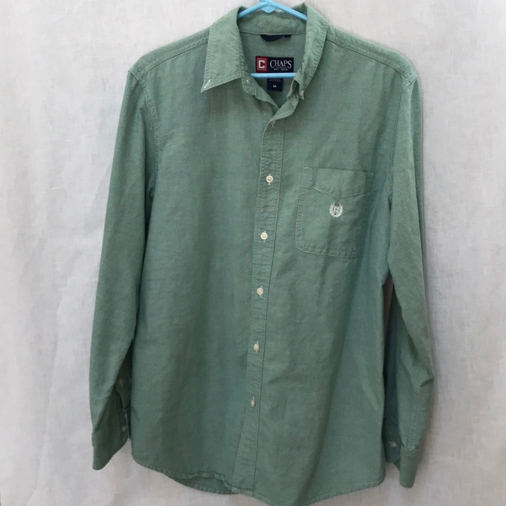 Chaps Men’s Meadow Green Button Down Shirt
